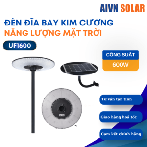 Đèn năng lượng mặt trời hình đĩa bay kim cương UFO 600W UF1600