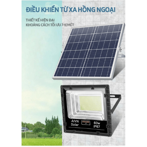 Đèn Pha Năng Lượng Mặt Trời AIVN Solar 200W Ip67 DP1200 Đèn Pha Năng Lượng Mặt Trời AIVN Solar 200W Ip67 DP1200