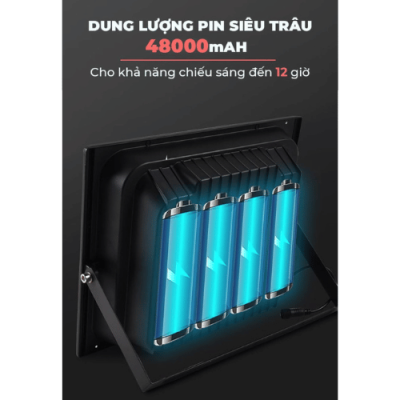 Đèn Pha Năng Lượng Mặt Trời AIVN Solar 100W DP12.100