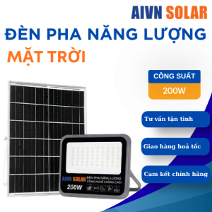 Đèn Pha Năng Lượng Mặt Trời Chống Chói 200W AI Solar DP19.200